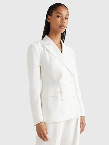 Blazers Tommy Hilfiger Double Breasted Tailored Mujer Blancas | CL_W21003