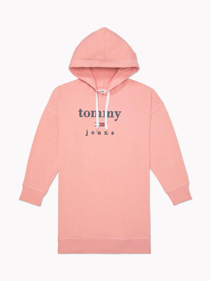 Dresses Tommy Hilfiger Essential French Terry Hoodie Mujer Rosas | CL_W21066