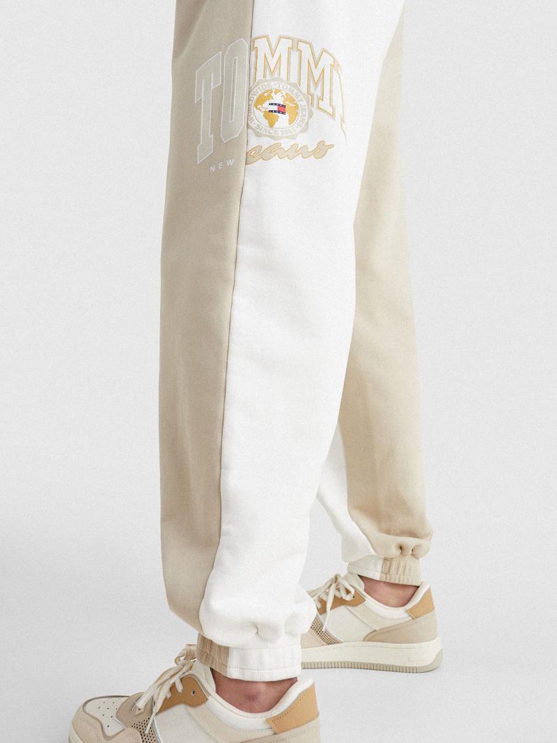 Pantalones Tommy Hilfiger Collegiate Two-Tone Sweatpant Mujer Beige | CL_W21232