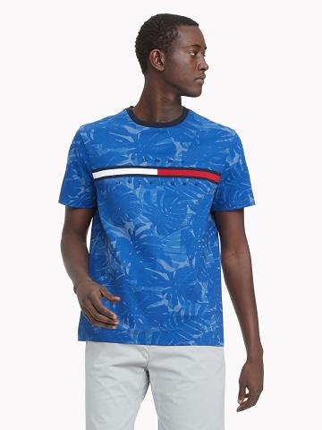 Camiseta Tommy Hilfiger Essential palm flag Hombre Azules | CL_M31030