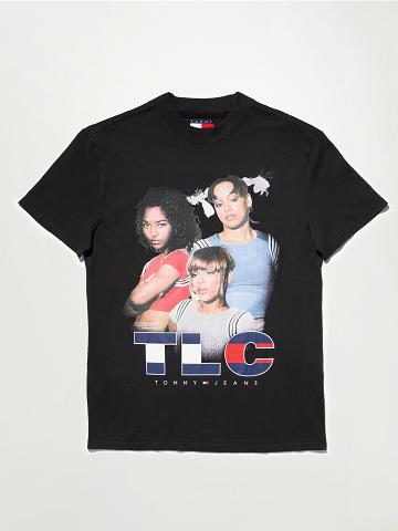 Camiseta Tommy Hilfiger Organic Algodon TLC Oversized Mujer Negras | CL_W21473