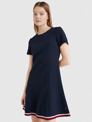 Dresses Tommy Hilfiger Corporate Stripe Mujer Azules | CL_W21050