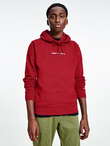 Hoodies Tommy Hilfiger Recycled spacedye logo Hombre Rojas | CL_M31459